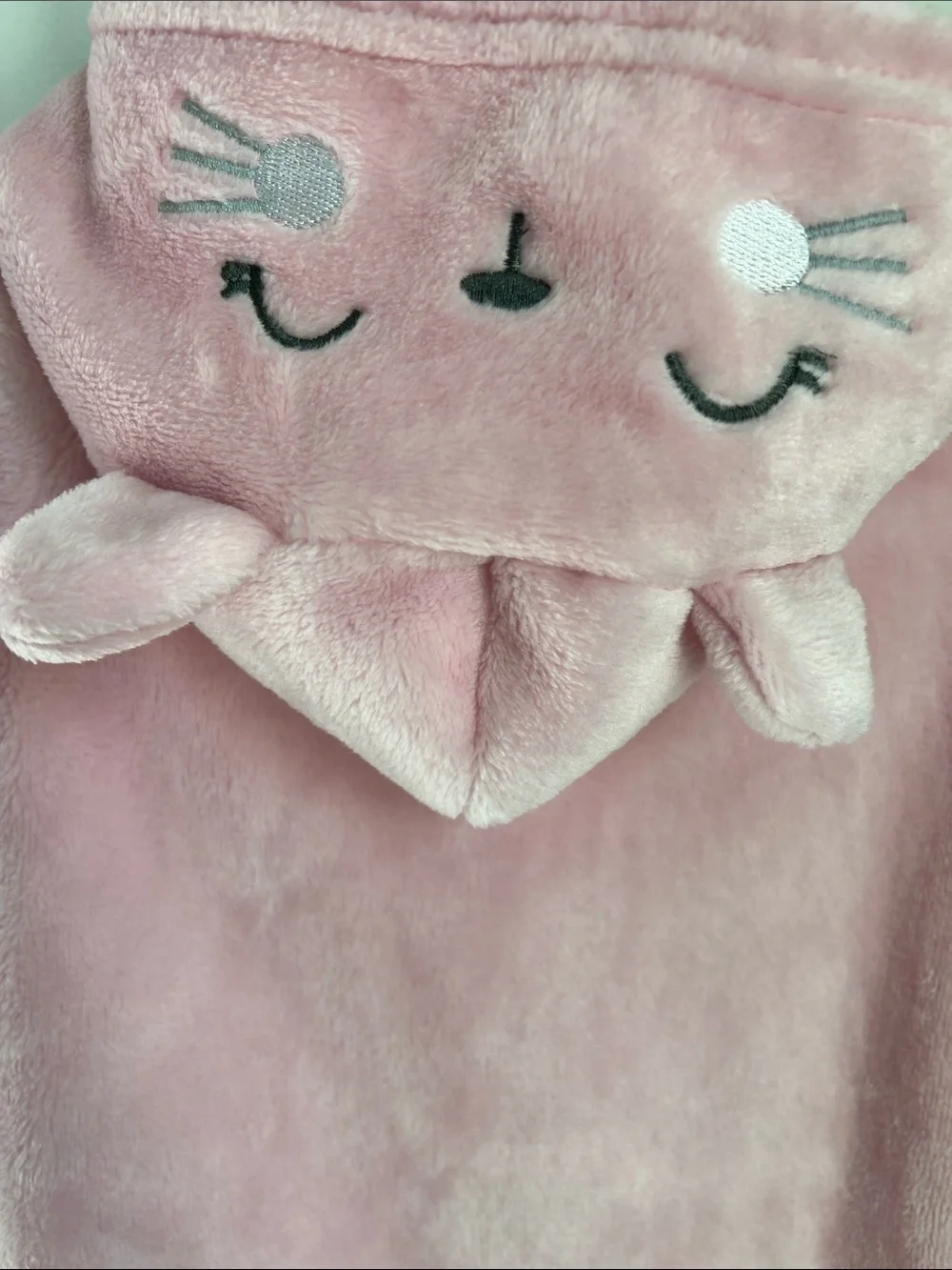 Duck Duck Goose | Soft Pink Hooded Fleece One-Piece for Babies #D00393 Sz 0-3M